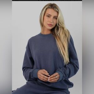 NWT Comfrt Blue Waffle Lounge Matching Set 2XL